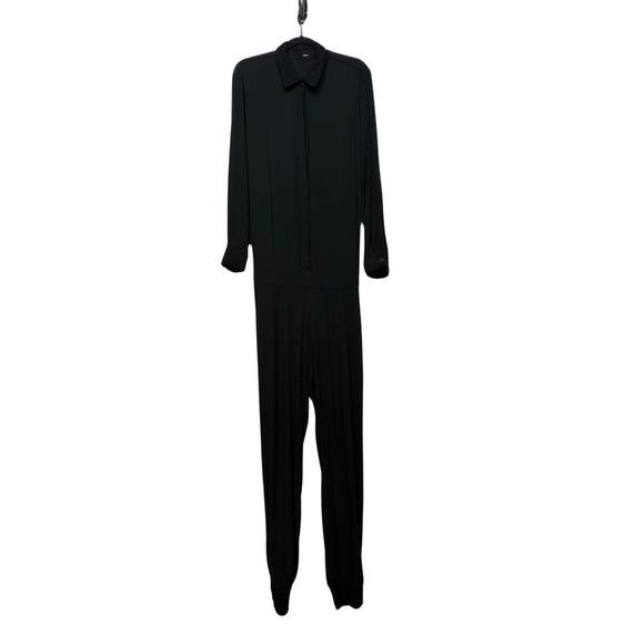 MONROW / Revolve - Small - Crepe Long Sleeve Jumpsuit in Black - Picture 3 of 13